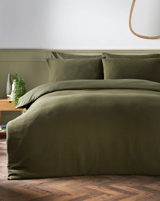Green Muslin Duvet Set