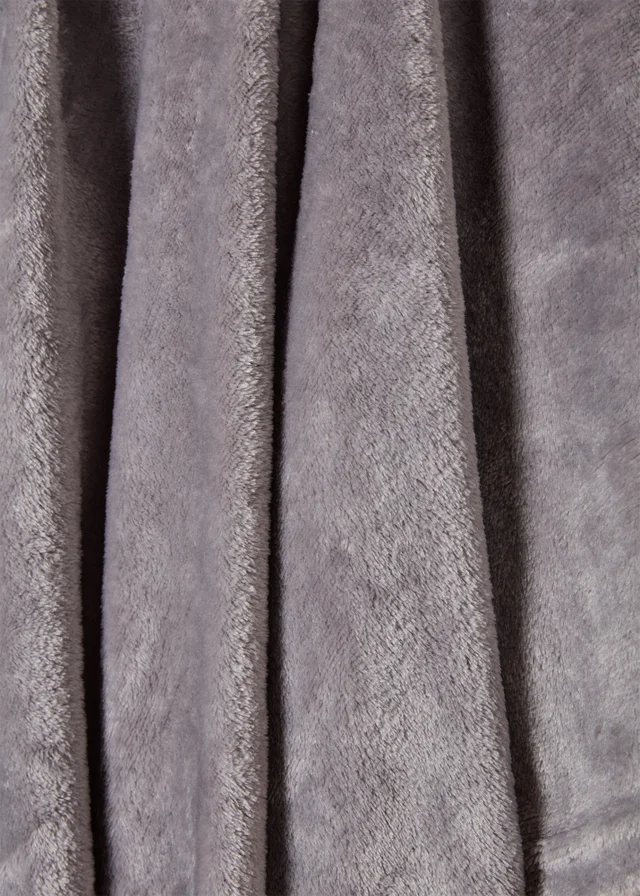 Grey Fleece Throw