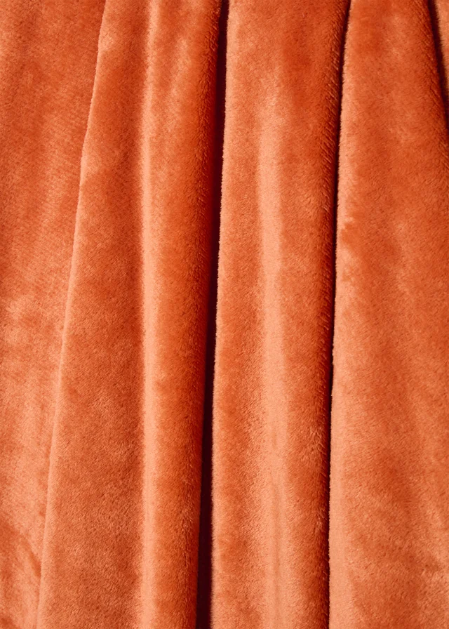 Orange Plain Throw