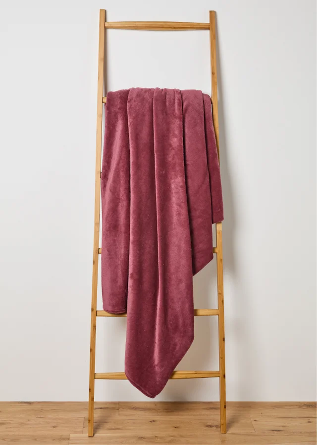 Plum Large Fleece Throw