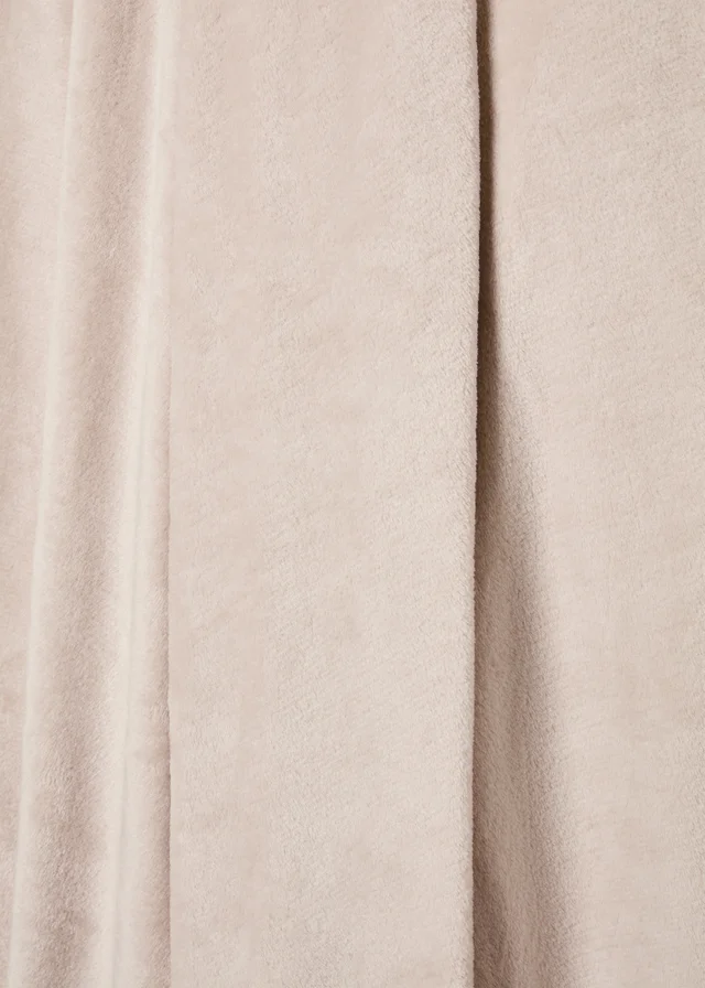 Warm Grey Large Fleece Throw
