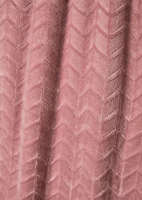 Rose Chevron Embossed Fleece Throw Image 2