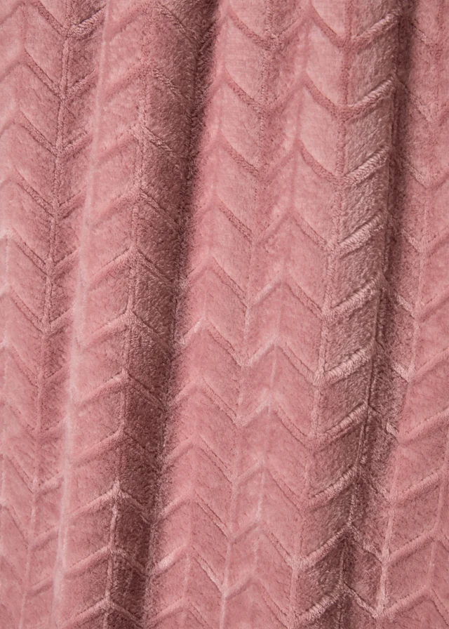 Rose Chevron Embossed Fleece Throw