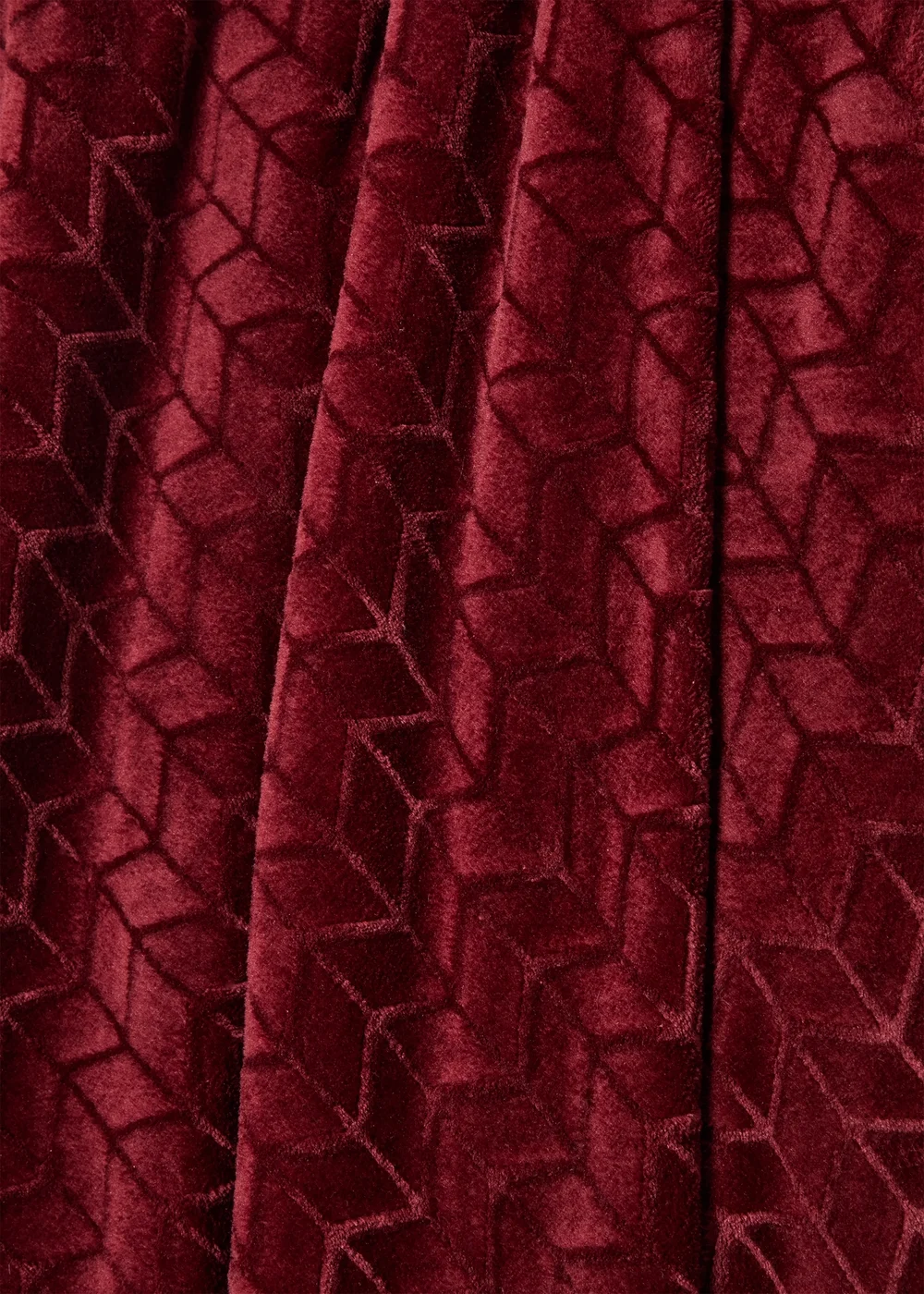 Burgundy Chevron Embossed Fleece Throw Image 2