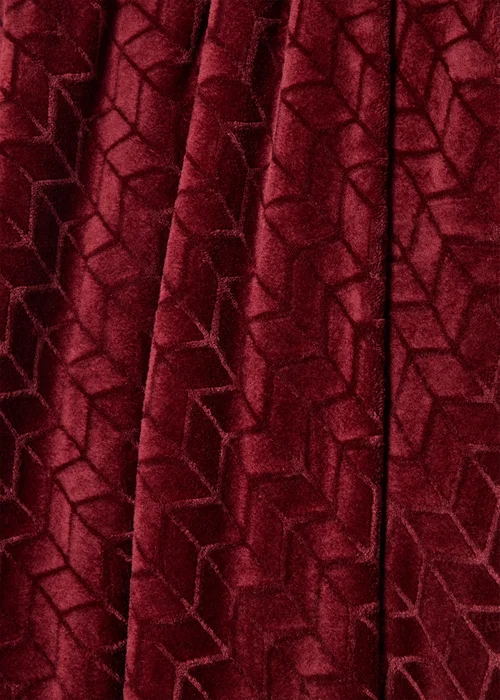 Burgundy Chevron Embossed Fleece Throw Image 2