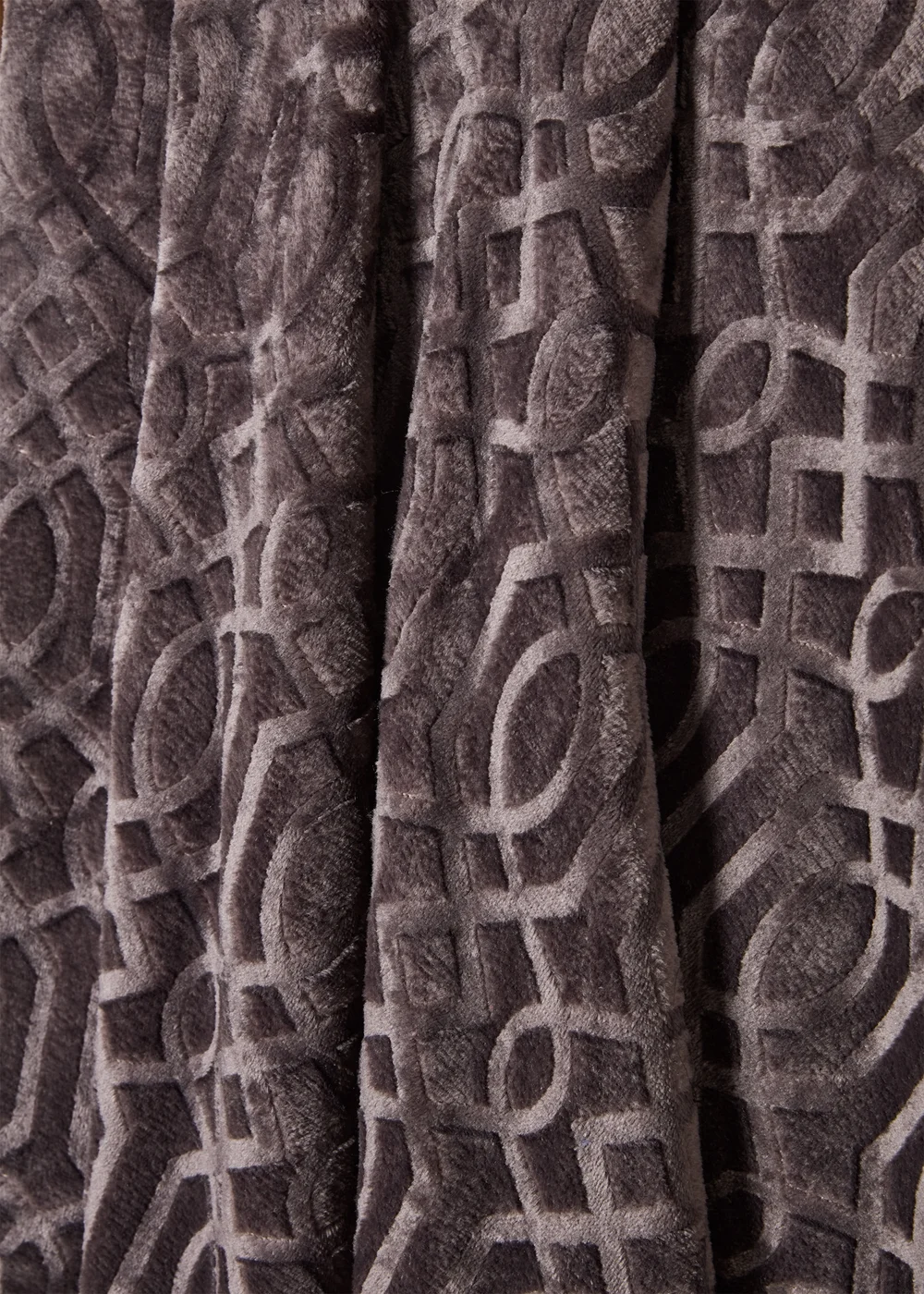 Charcoal Embossed Fleece Throw Image 2