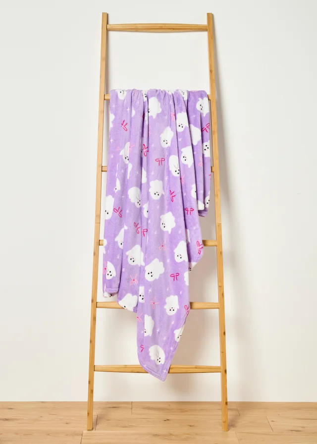 Lilac Ghost Print Throw