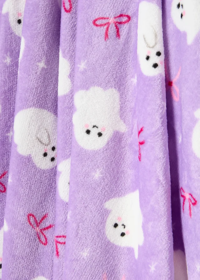 Lilac Ghost Print Throw