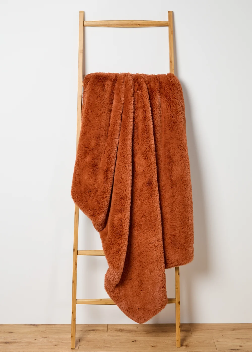 Orange Thick Fur Throw Image 1
