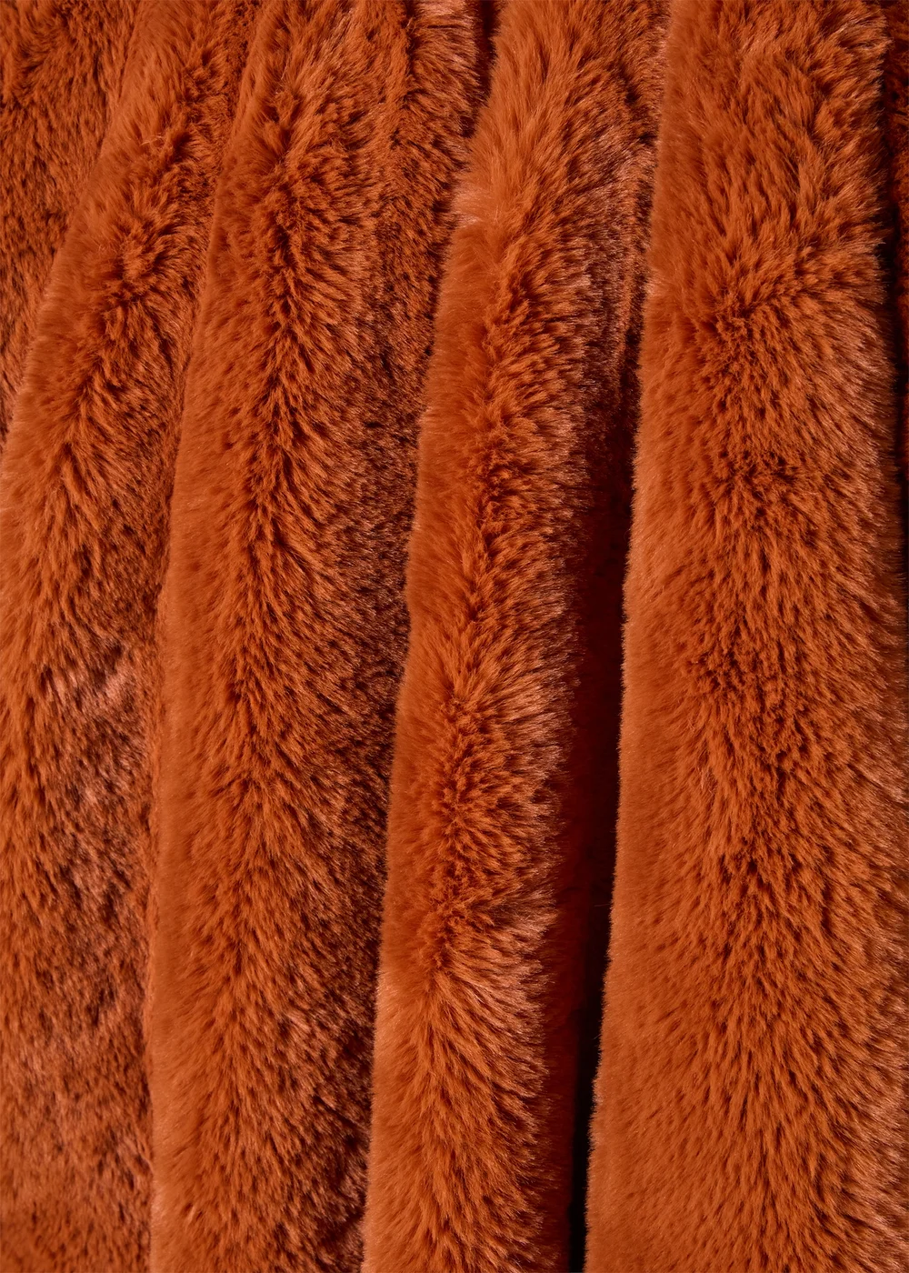 Orange Thick Fur Throw Image 2