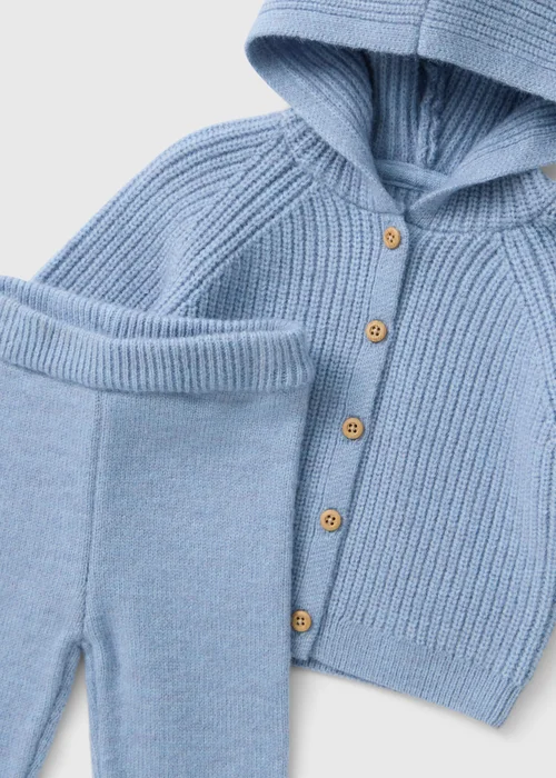 Baby Blue Hooded Top & Trouser Set (0-23mths) - Up to 1 Month Image 2