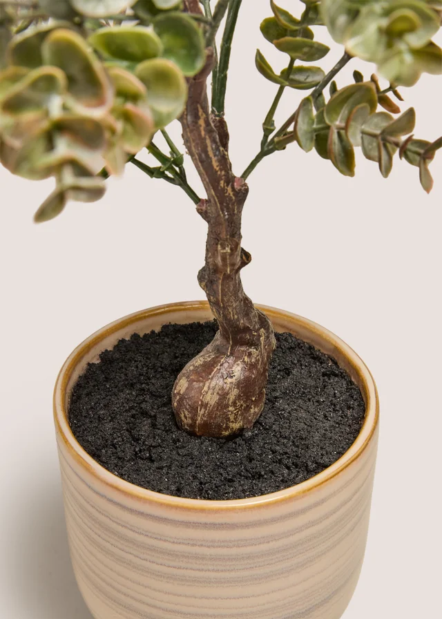 Green Faux Eucalyptus Leaf Tree