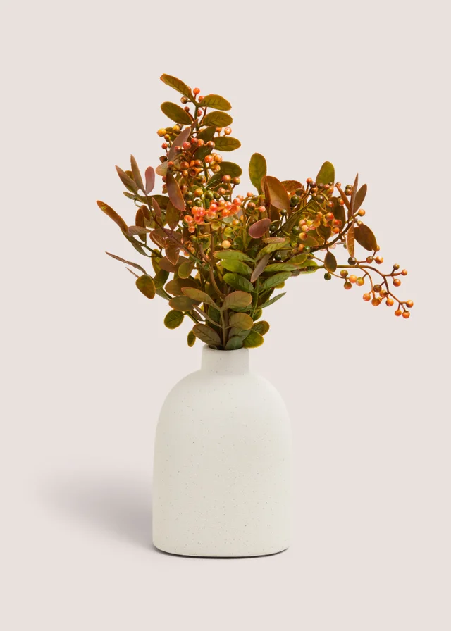 Cream Decorative Orange Sprig Plant