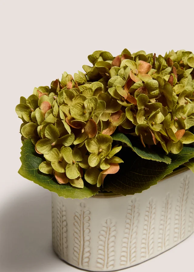Dark Green Faux Hydragena Plant