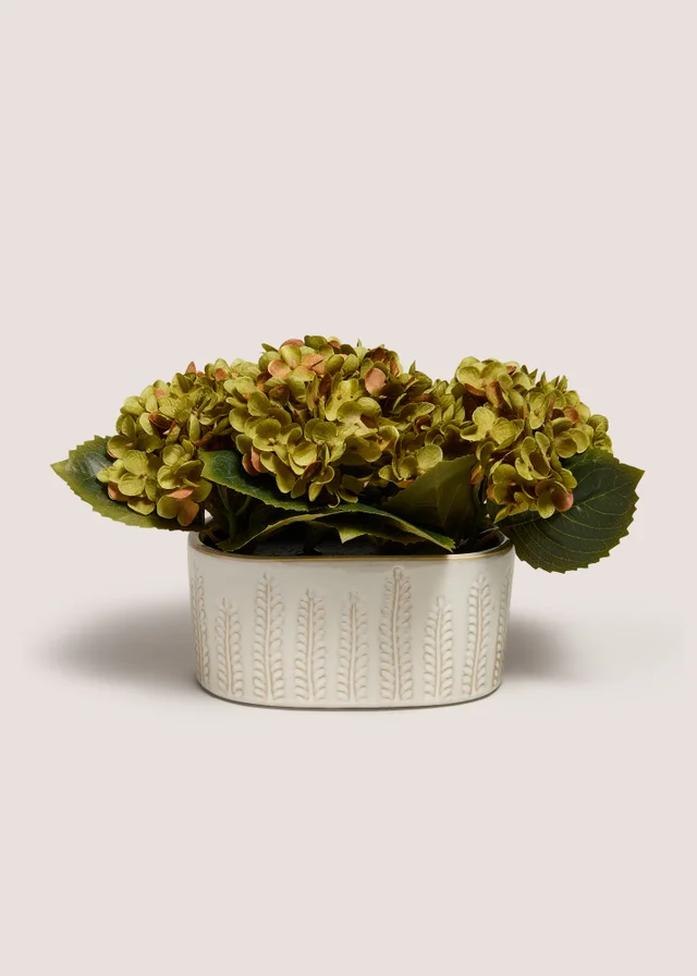 Dark Green Faux Hydragena Plant