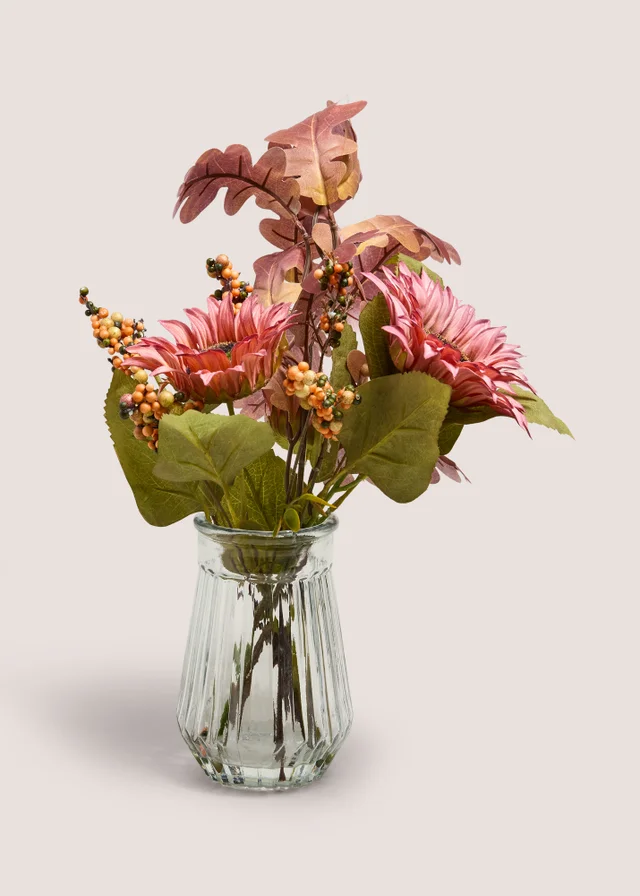 Orange Sunflowers In Vase