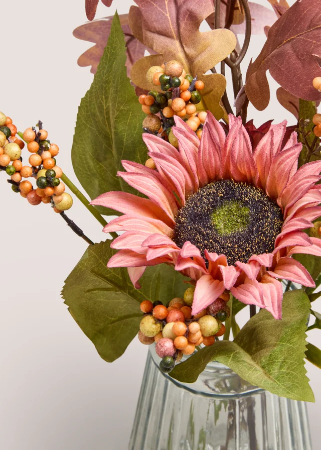 Orange Sunflowers In Vase