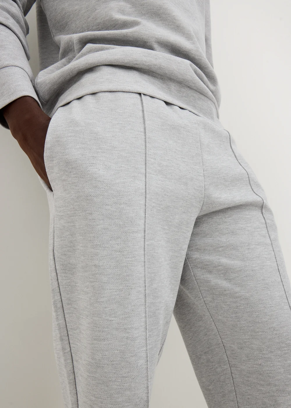 Grey Marl Co Ord Jogging Bottoms - XS Image 3