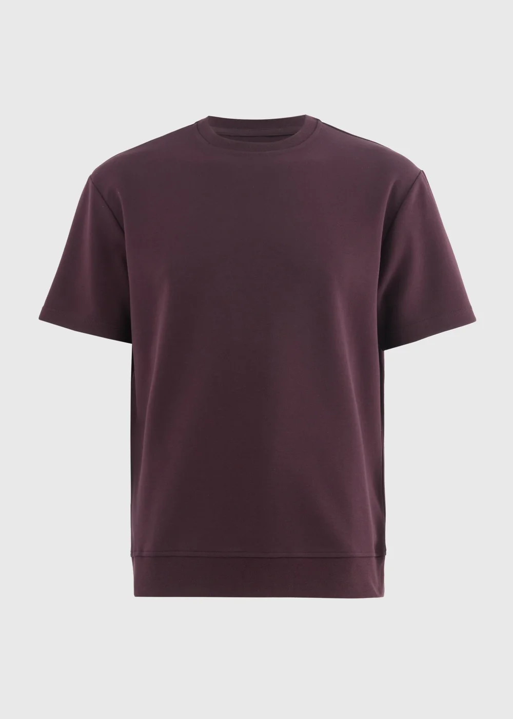 Burgundy Elevated Co Ord T-shirt - XS Image 1