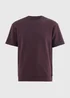 Burgundy Elevated Co Ord T-shirt - XS Image 1