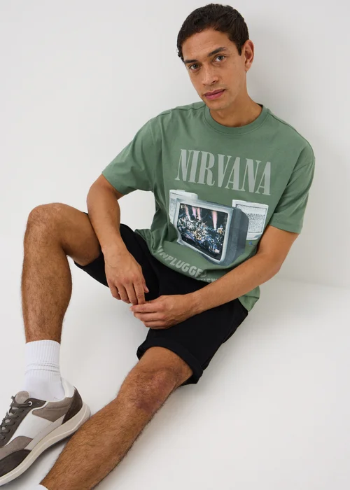 Green Nirvana Band T-Shirt - S Image 2