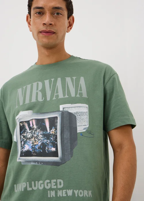 Green Nirvana Band T-Shirt - S Image 3