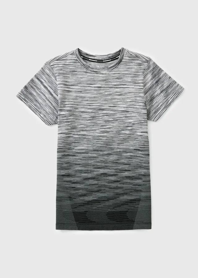 Souluxe Boys Black Seamless Sports T-Shirt (6-15yrs)