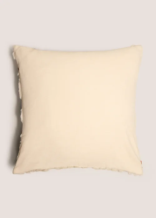 Cream Embroided Pumpkin Cushion Image 2