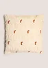 Cream Embroided Pumpkin Cushion Image 1