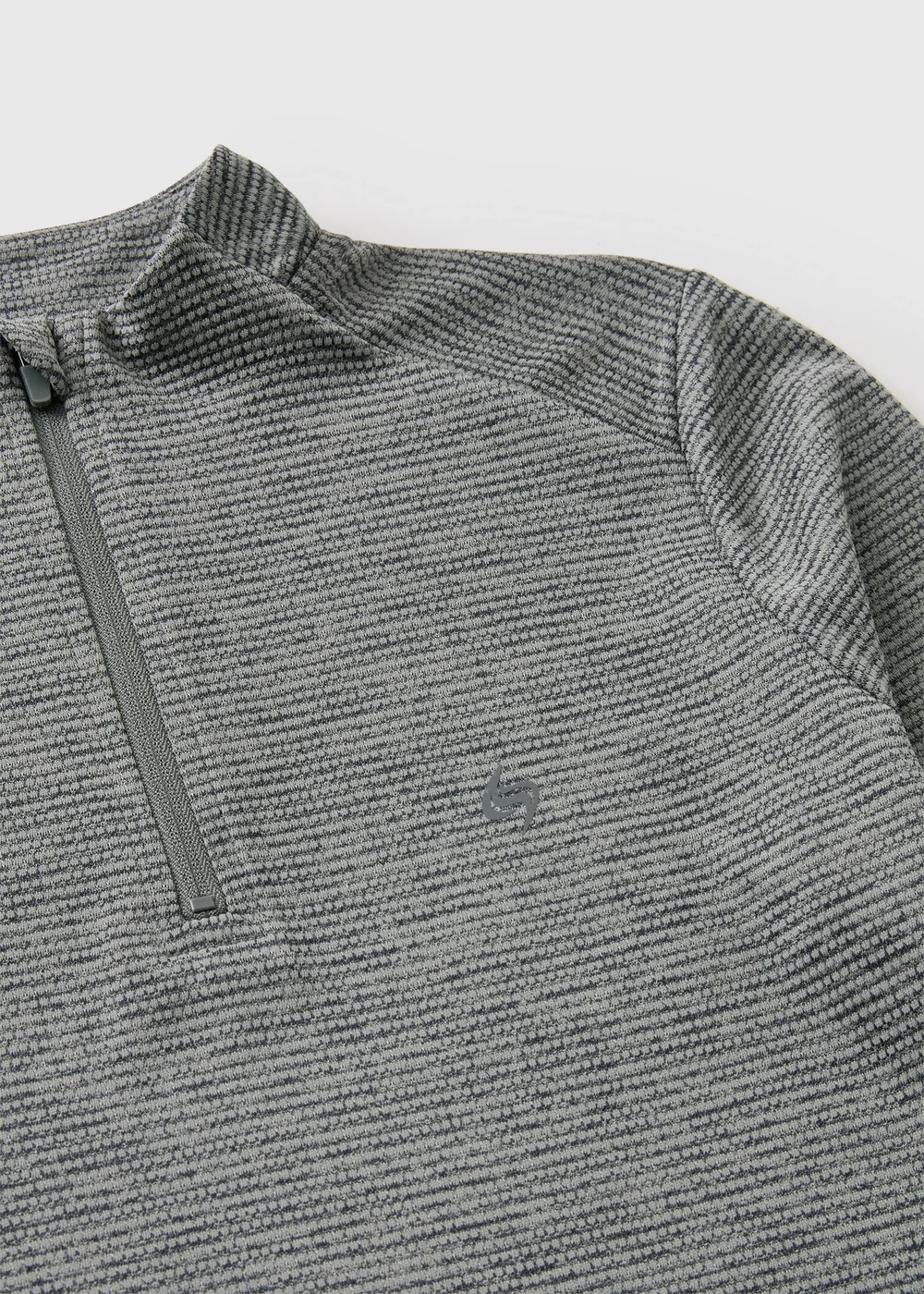 Souluxe Boys Grey 1/4 Zip Textured Sports Top (7-15yrs) - 7 Yrs Image 2