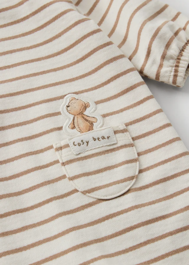 Baby Cream Patch The Bear Romper (0-18mths)