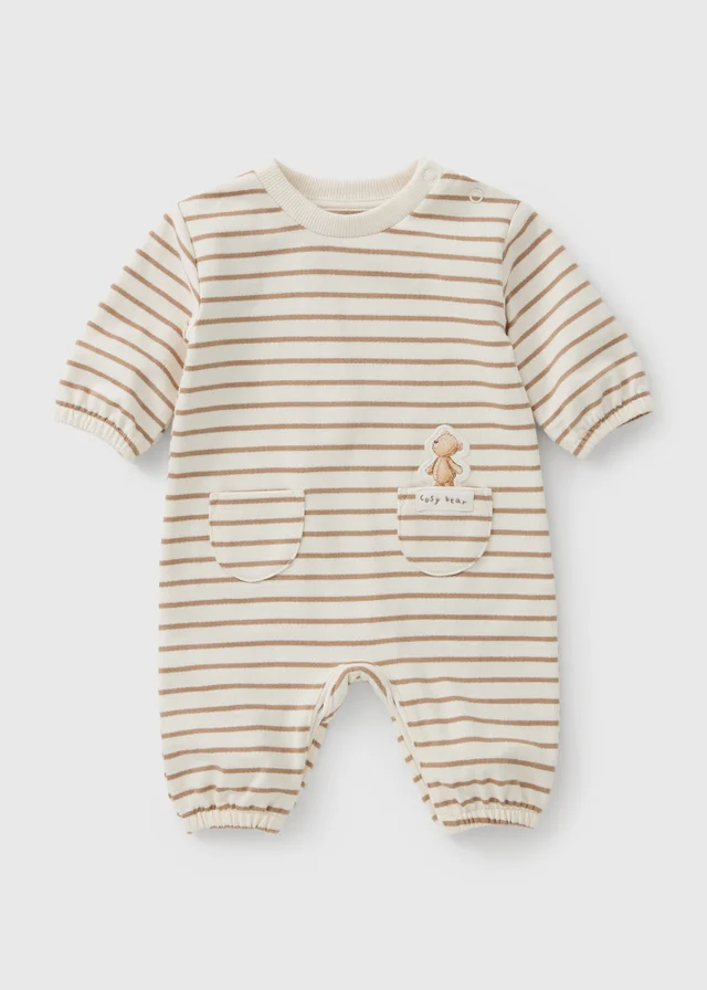 Baby Cream Patch The Bear Romper (0-18mths)