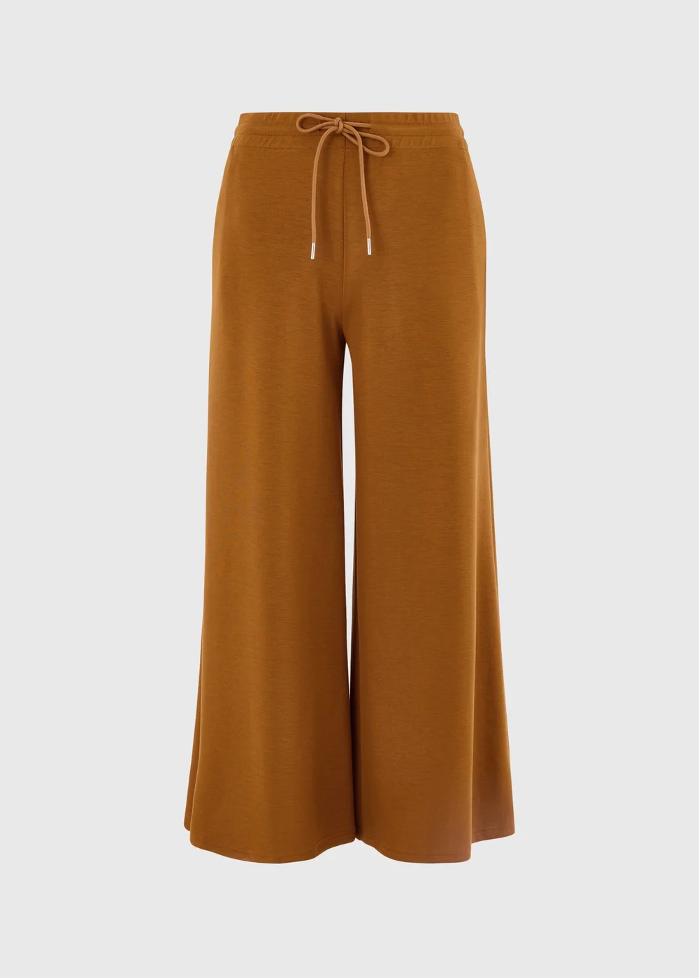 Tobacco Soft Touch Wide Leg Co Ord Trousers - 26/L29 Image 1