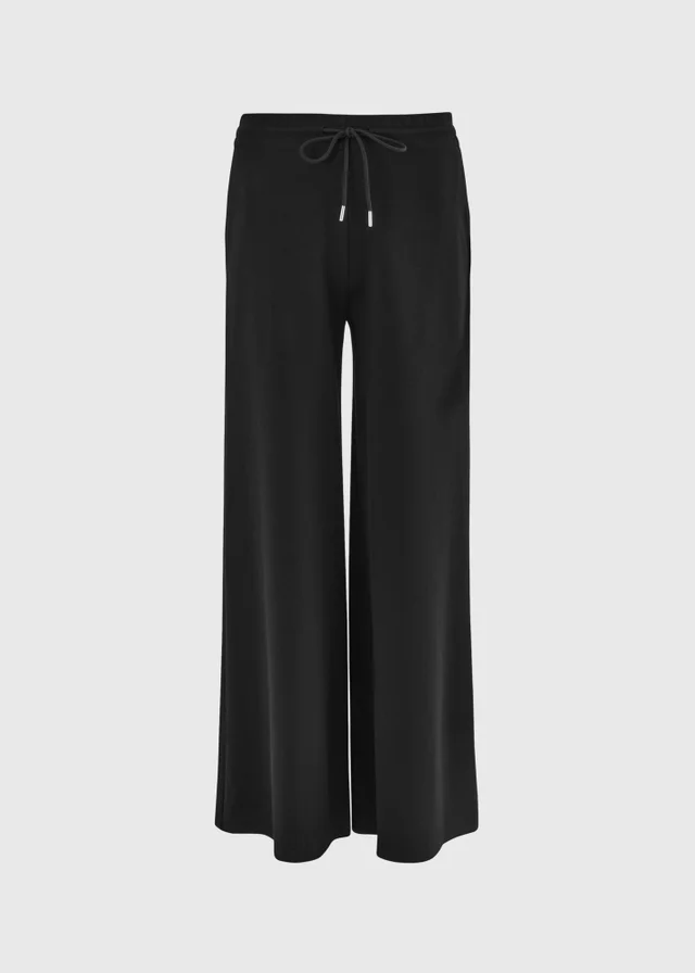 Black Soft Touch Wide Leg Co Ord Trousers