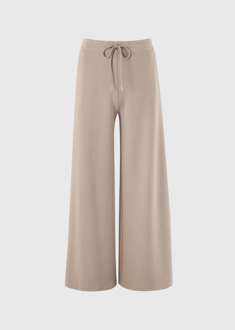 Mocha Soft Touch Wide Leg Co Ord Trousers - 24/L29 Image 1