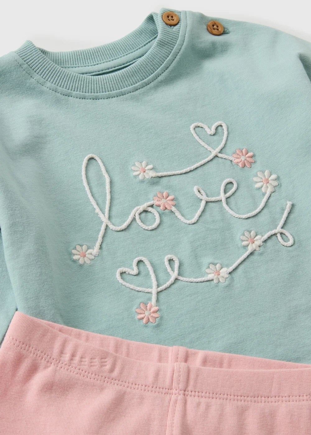Baby Blue Love Sweatshirt & Legging Set (0-23mths) - Up to 1 Month Image 2