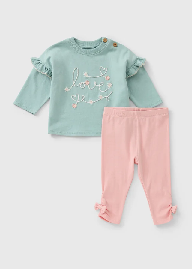 Baby Blue Love Sweatshirt & Legging Set (0-23mths)