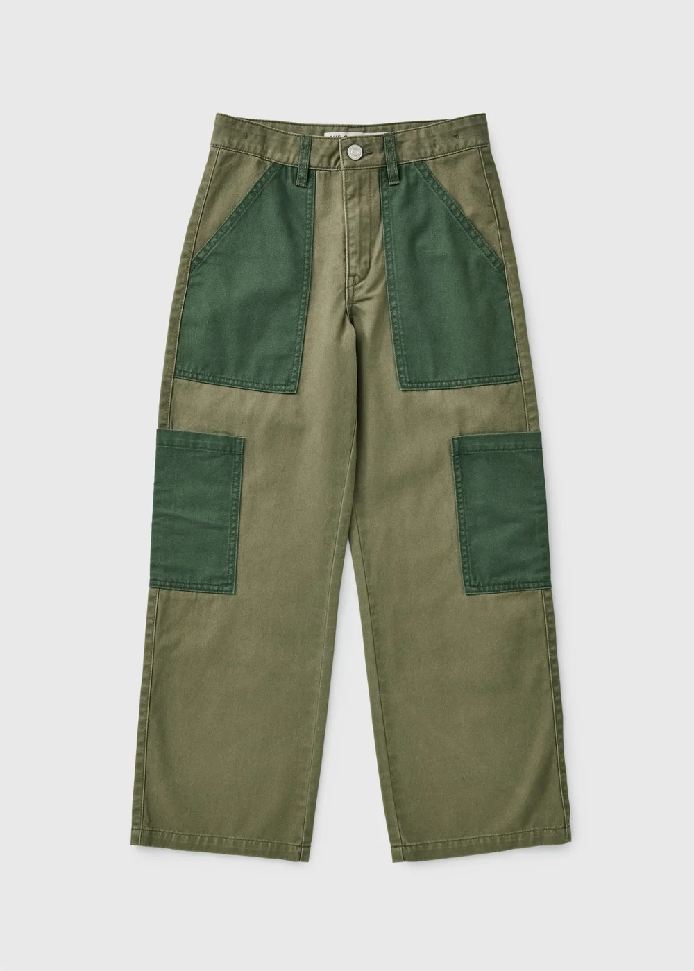 Girls Khaki Cargo Trousers (7-15yrs) - 7 Yrs Image 1