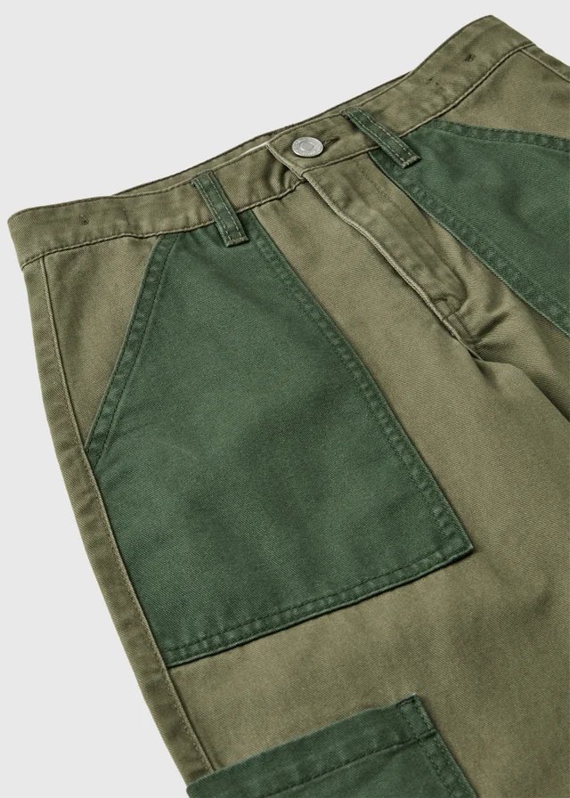 Girls Khaki Cargo Trousers (7-15yrs)