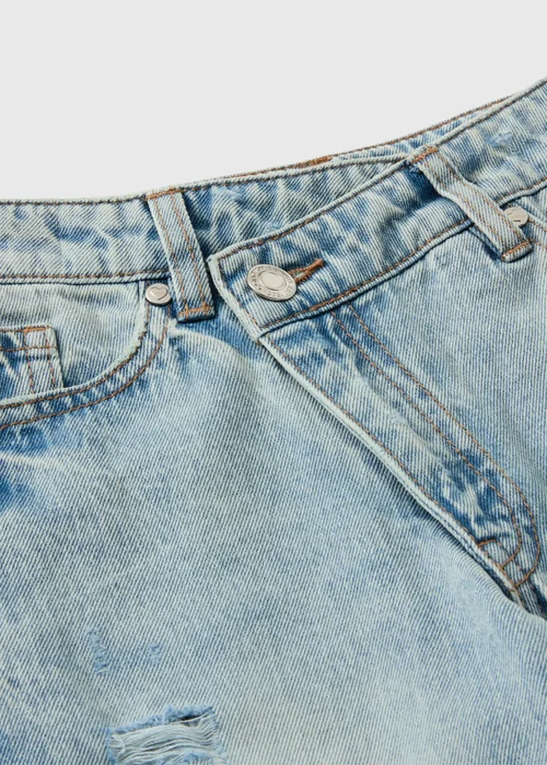 Girls Ripped Wide Leg Jeans (7-15yrs) - 14 Yrs Image 3