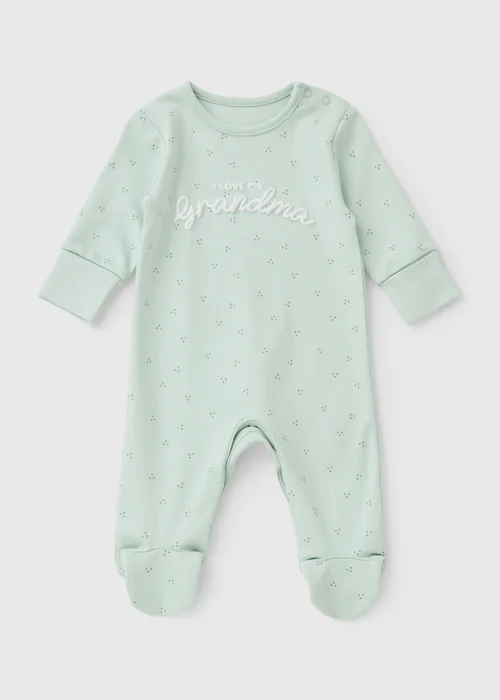 Baby Green Grandma Sleepsuit (0-18mths) - First Size Image 1