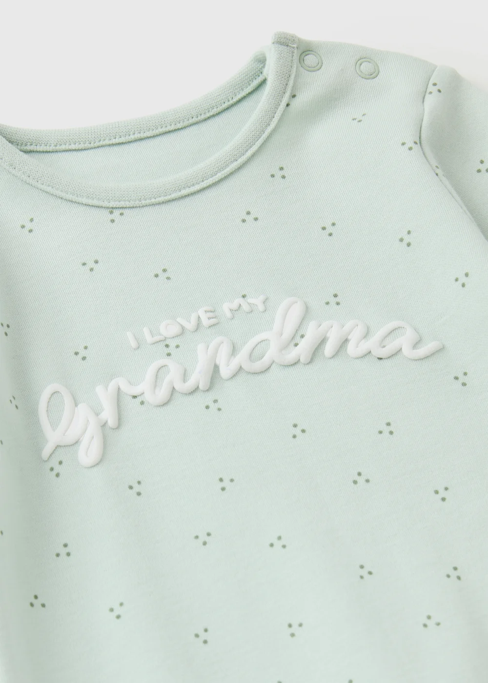 Baby Green Grandma Sleepsuit (0-18mths) - First Size Image 2
