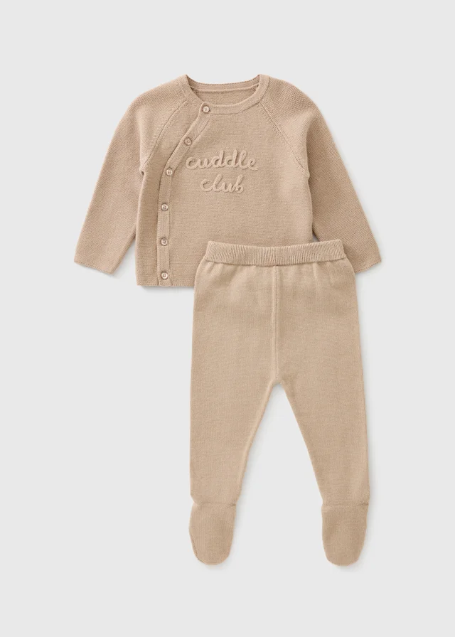 Baby Beige Cuddle Club Top & Leggings Set (0-18mths)