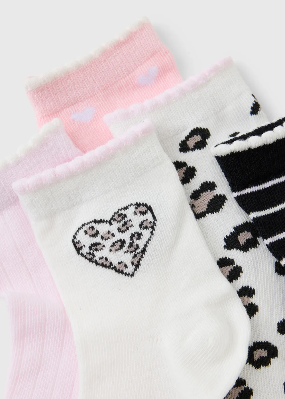 5 Pack Girls Ankle Socks (Younger 6-Older 6.5) - 9-12 Image 2