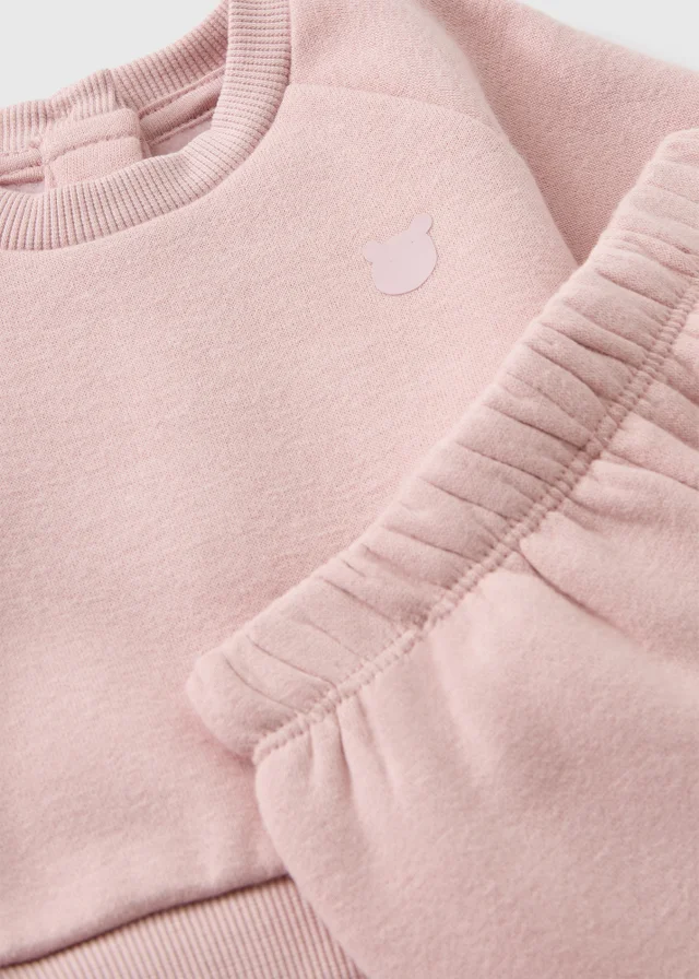 Baby Pink Sweatshirt & Jogging Bottoms Set (0-23mths)