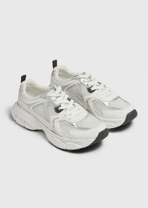 White Chunky Runner Trainers - 3 Image 1
