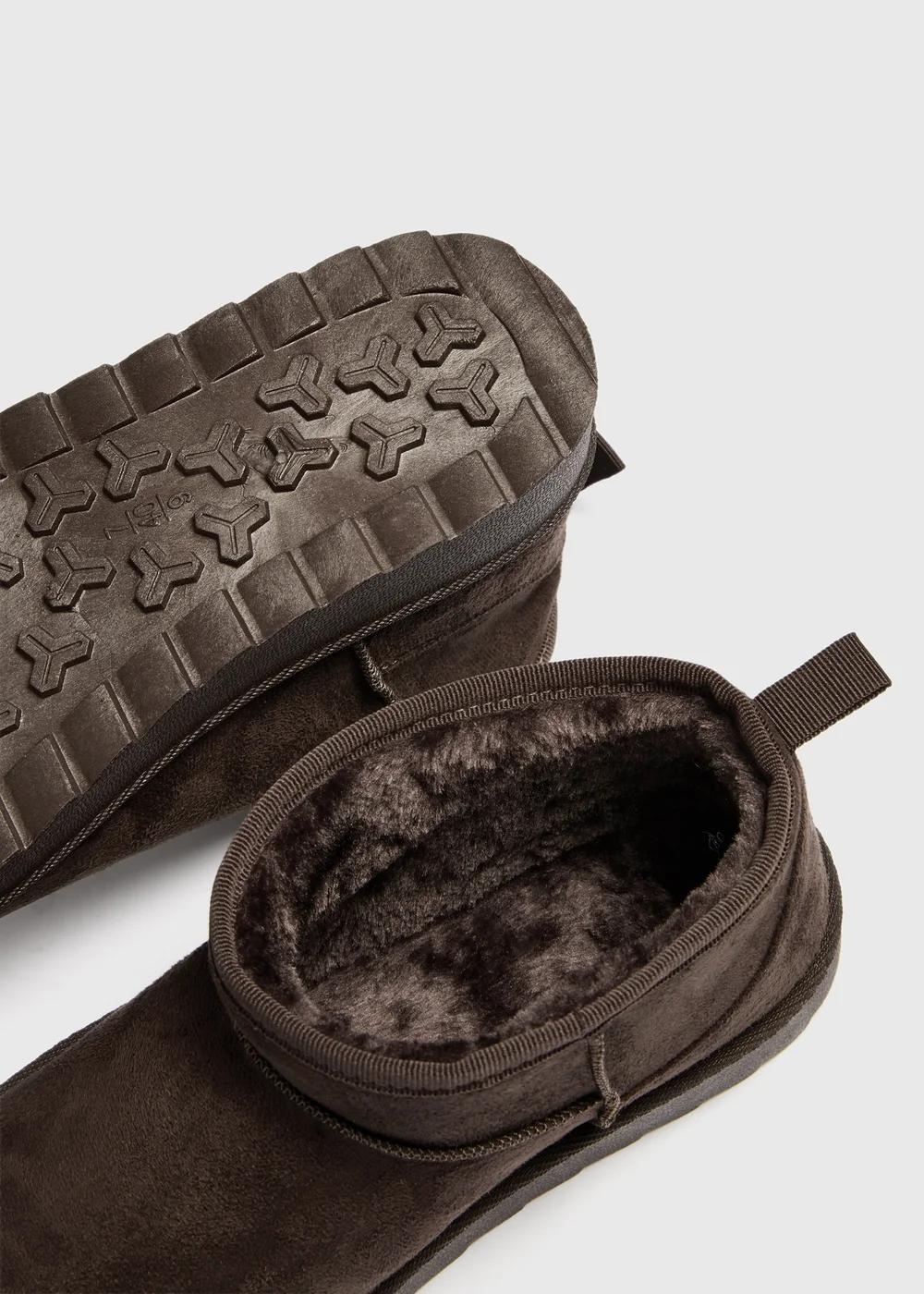 Chocolate Brown Faux Suede Mini Snug Boots - 4 Image 3