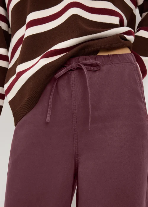 Burgundy Mid Rise Wide Leg Comfort Jeans - 24/L29 Image 3