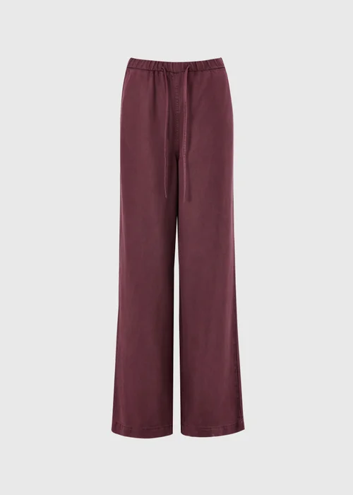Burgundy Comfort Fit Wide Leg Jeans - 24/L29 Image 3