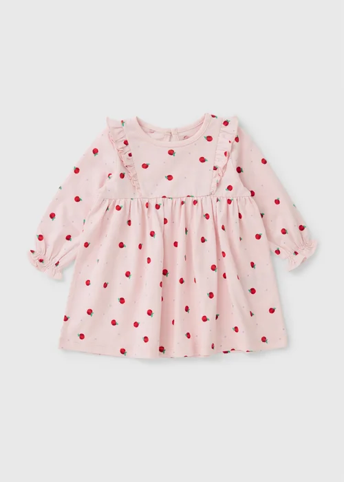Baby Pink Apple Dress (Newborn - 23mths) - Up to 1 Month Image 1
